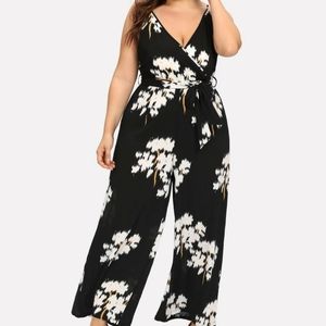 Floral sleeveless jumpsuit (18) (B2-13)